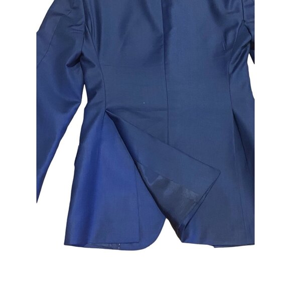 Connaisseur Paris Blue Vest Jacket Blazer Mens 32 Lana Merino Super Wool 170s - Picture 10 of 16